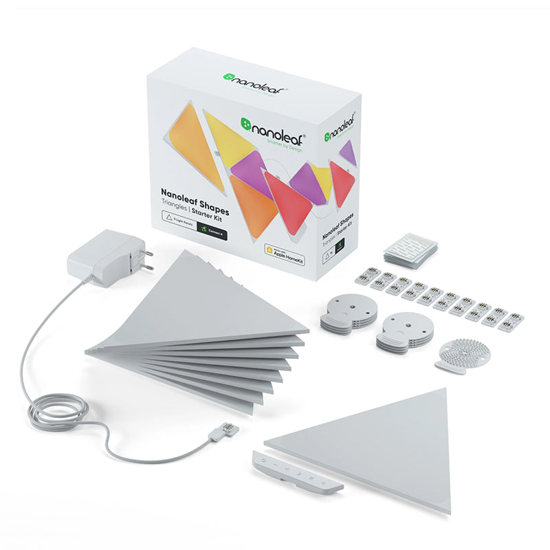 Nanoleaf Shapes Triangles Starter Kit 9 Light Panels - White Nanoleaf Shapes Triangles Starter Kit 9 Light Panels - White